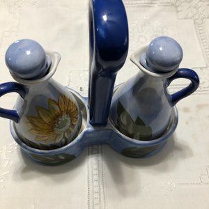 Vinegar & Oil Set & Holder #2221